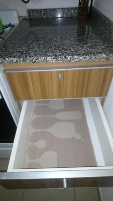 a kitchen counter with a drawer with a counter top at Apartamentos Santa Rosa 2 B T1 in Cordoba