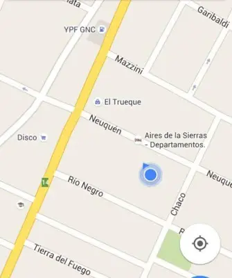 a close up of a map of a city at Aires de las Sierras 2 in Villa Carlos Paz
